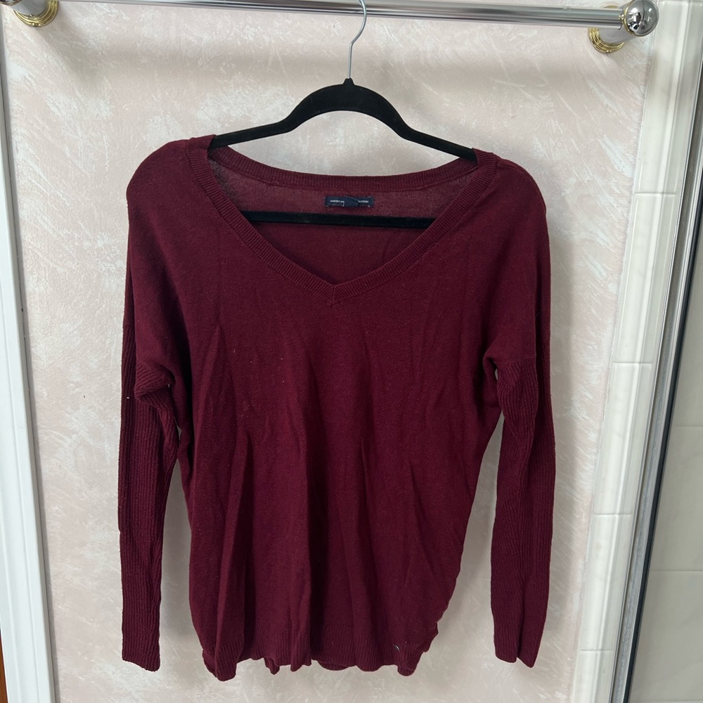 Red American Eagle long-sleeve shirt (S)